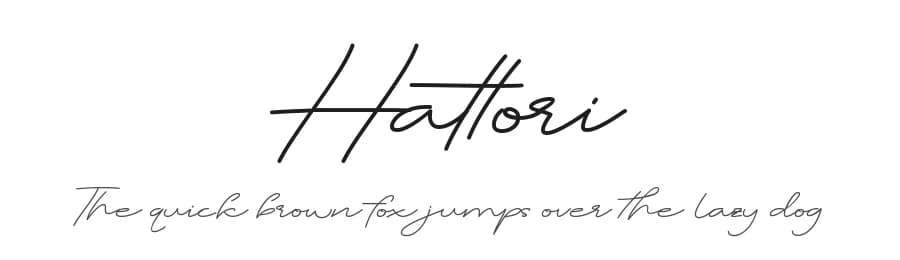 Hattori by Sarif Letter — Script Handwritten Font
