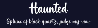 Haunted by Graphix Line Studio — Script Handwritten Font — thumbnail 2
