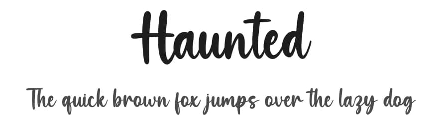 Haunted by Graphix Line Studio — Script Handwritten Font
