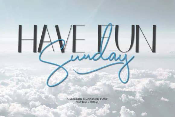 Have Fun Sunday Duo Font by Natural Ink — Script Handwritten Font