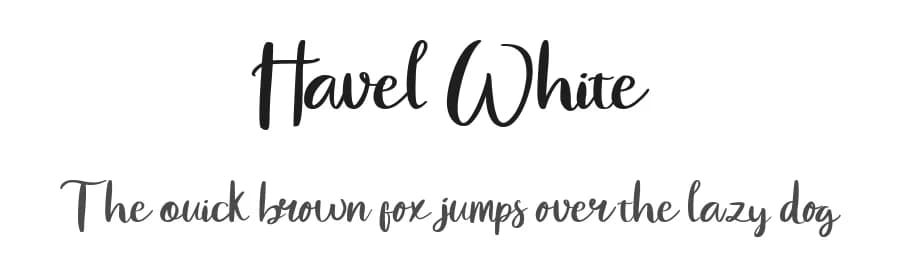 Havel White by nomlimofont — Script Handwritten Font
