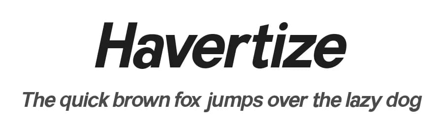 Havertize by Fachranheit — Sans Serif Font