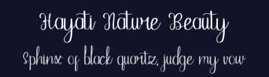 Hayati Nature Beauty by Yahhya Anas — Script Handwritten Font — thumbnail 2