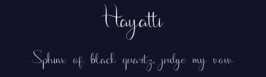 Hayatti by Alif Ryan Zulfikar — Script Handwritten Font — thumbnail 2