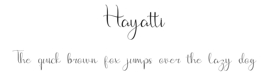 Hayatti by Alif Ryan Zulfikar — Script Handwritten Font