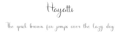 Hayatti by Alif Ryan Zulfikar — Script Handwritten Font — thumbnail 1