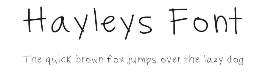 Hayleys Font by hayley young — Script Handwritten Font