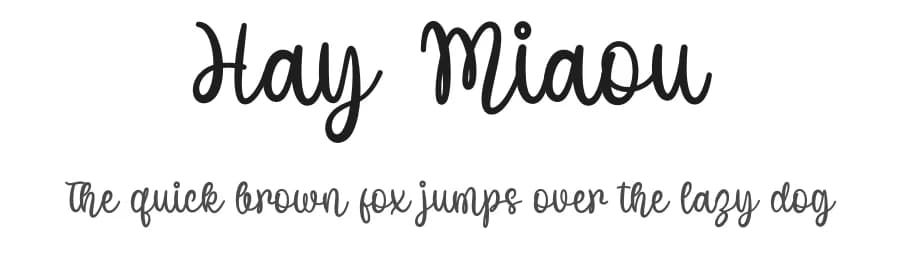 Hay Miaou by Letter Art Studio — Script Handwritten Font