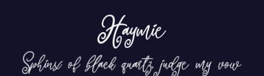 Haymie by Yumna Family — Script Handwritten Font — thumbnail 2