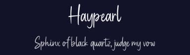 Haypearl by Allouse Studio — Script Handwritten Font — thumbnail 2