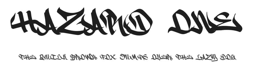 Hazard One by Murder Fonts — Script Handwritten Font — preview 1