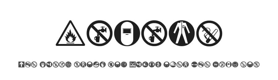 Hazard — Dingbats Font