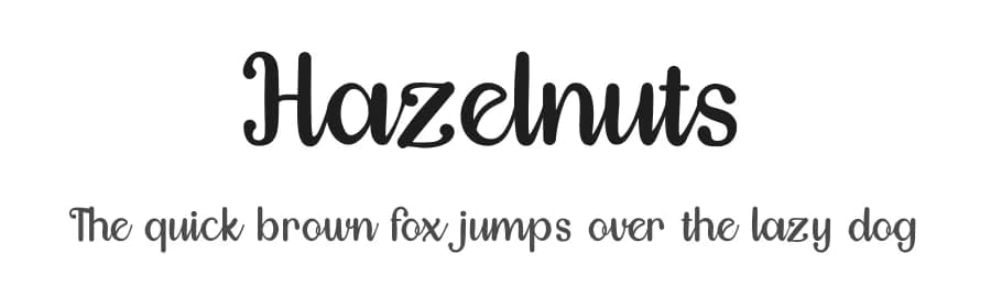 Hazelnuts by Alpaprana Studio — Script Handwritten Font