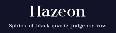 Hazeon by Slide Shoot Type — Serif Font — thumbnail 2