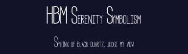 HBM Serenity Symbolism by Here Be Monsters — Dingbats Font — thumbnail 2