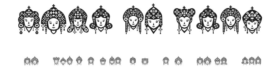 Head of Idol by Vladimir Nikolic — Dingbats Font