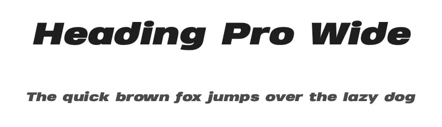 Heading Pro Wide by Zetafonts — Sans Serif Font