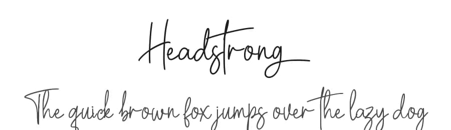 Headstrong by Mozatype — Script Handwritten Font