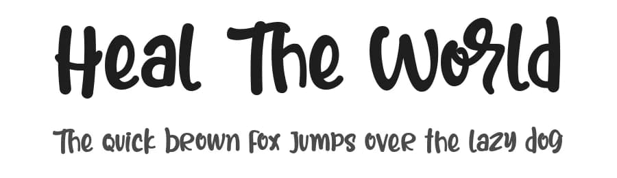 Heal The World by Letterara — Script Handwritten Font