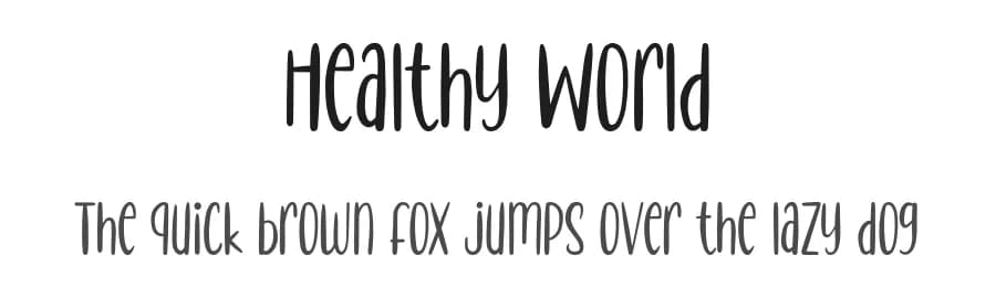 Healthy World by BrandSemut — Script Handwritten Font