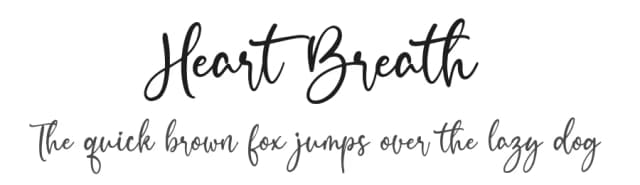 Heart Breath by vilogsign — Script Handwritten Font