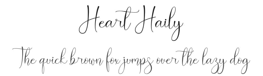 Heart Haily by Nabila — Script Handwritten Font