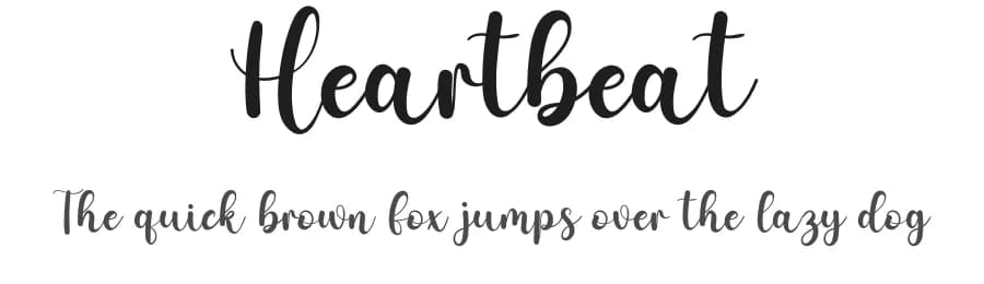 Heartbeat by creatype designer — Script Handwritten Font
