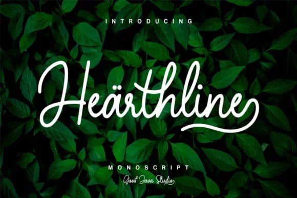 Hearthline Font by goodjavastudio — Script Handwritten Font
