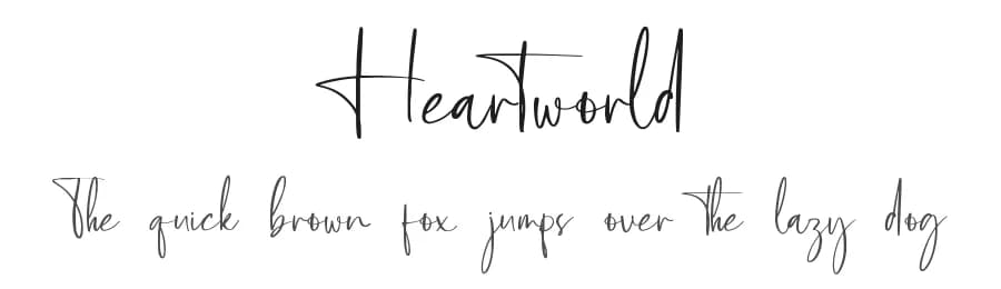 Heartworld by Qwrtype Foundry — Script Handwritten Font
