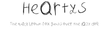 Heartys by Deb Laine — Script Handwritten Font — thumbnail 1