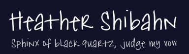 Heather Shibahn by Heather Swartz — Script Handwritten Font — thumbnail 2