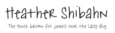 Heather Shibahn by Heather Swartz — Script Handwritten Font — thumbnail 1