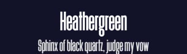 Heathergreen by Sharkshock — Sans Serif Font — thumbnail 2