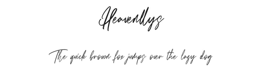 Heavenllys by Maulana Creative — Script Handwritten Font