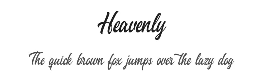 Heavenly by Nugs Studio — Script Handwritten Font