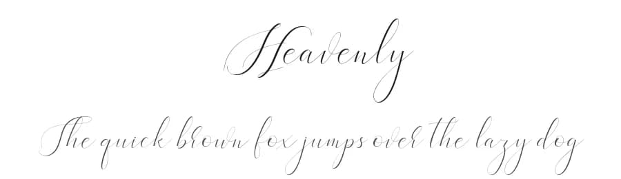 Heavenly by Mr Letters — Script Handwritten Font