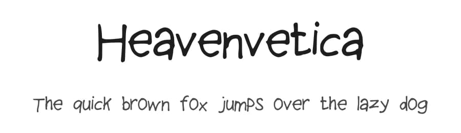 Heavenvetica by Rattus Wonkler — Script Handwritten Font