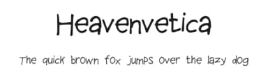 Heavenvetica by Rattus Wonkler — Script Handwritten Font — thumbnail 1