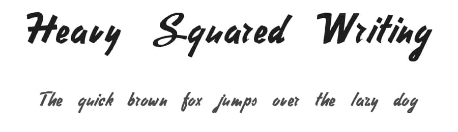 Heavy Squared Writing by Intellecta Design — Script Handwritten Font