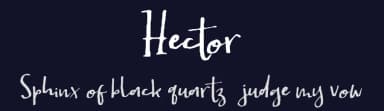 Hector by Awanstudioz — Script Handwritten Font — thumbnail 2