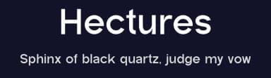 Hectures by Gilang Ternadho — Sans Serif Font — thumbnail 2