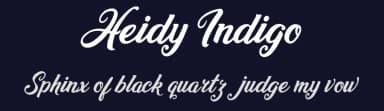 Heidy Indigo by cove703 — Script Handwritten Font — thumbnail 2