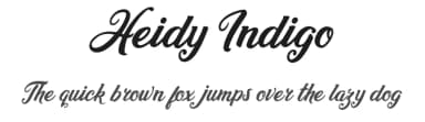 Heidy Indigo by cove703 — Script Handwritten Font — thumbnail 1