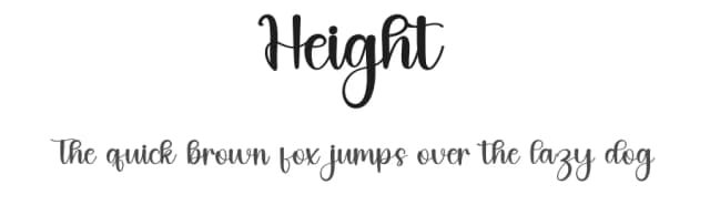 Height by FreshtypeINK — Script Handwritten Font