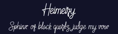 Heimeiry by Mabhal Studio — Script Handwritten Font — thumbnail 2