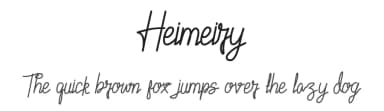 Heimeiry by Mabhal Studio — Script Handwritten Font — thumbnail 1