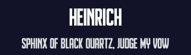 Heinrich by Vladimir Nikolic — Sans Serif Font — thumbnail 2