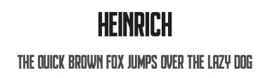 Heinrich by Vladimir Nikolic — Sans Serif Font — thumbnail 1