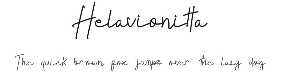 Helavionitta by Denny Sutanto — Script Handwritten Font