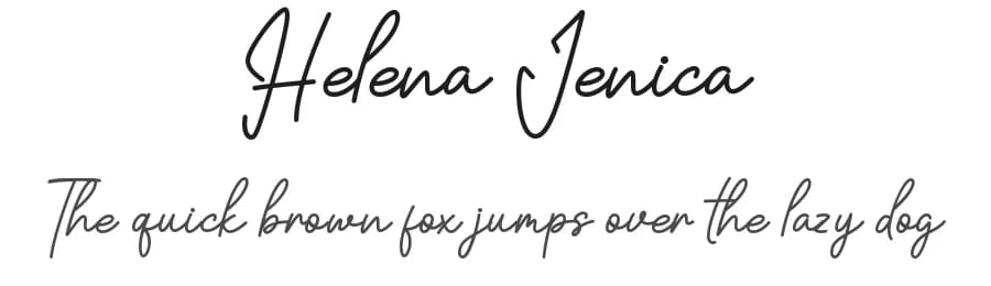 Helena Jenica by Nirmala Creative — Script Handwritten Font
